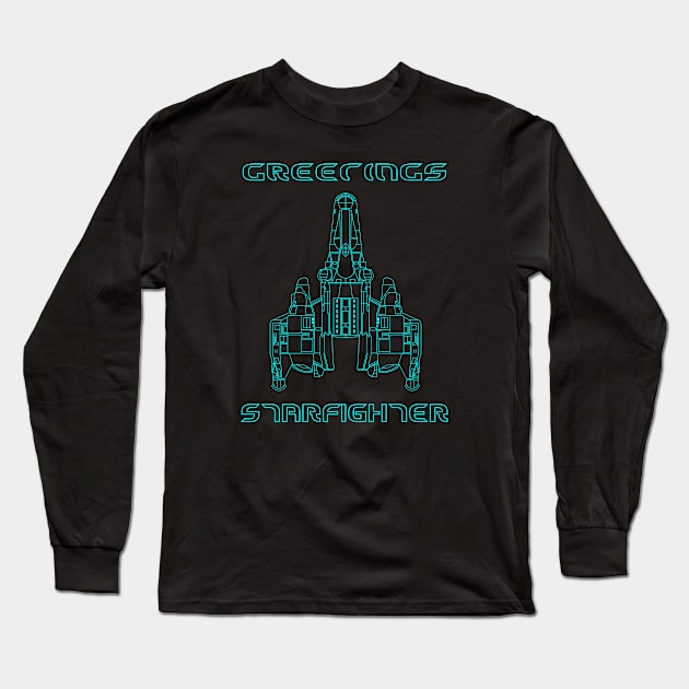 Greetings, Starfighter! Long Sleeve T-Shirt by Nerd Aesthetic